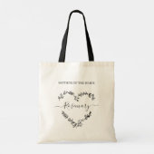 Mother of the Bride Floral Wildflowers Heart Tote Bag (Achterkant)