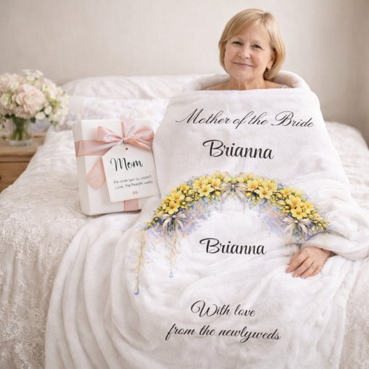 Mother of the Bride Freesia Wedding Party Gift Fleece Deken