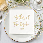 Mother of the Bride Gold White Wedding Folie Servetten