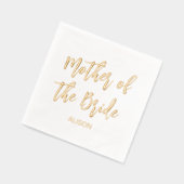 Mother of the Bride Gold White Wedding Folie Servetten (Links)