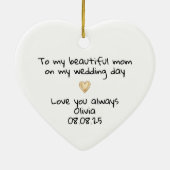Mother of the Bride Heart Keepsake Keramisch Ornament (Achterkant)