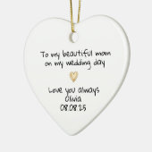 Mother of the Bride Heart Keepsake Keramisch Ornament (Links)