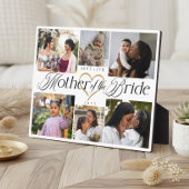Mother of the Bride Heart Then Now Photo Collage Fotoplaat