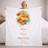 Mother of the Bride Hot Red Roses Wedding Gift   Fleece Deken