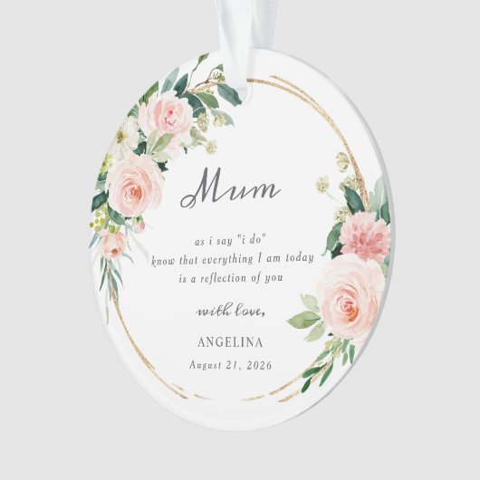 Mother Of The Bride Keepsake Ornament (voorkant)