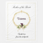 Mother of the Bride Keepsake Wedding Party Gift Fleece Deken (Voorkant)