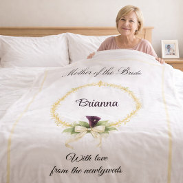 Mother of the Bride Keepsake Wedding Party Gift  Fleece Deken
