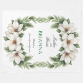 Mother of the Bride Magnolia Wedding Gift   Fleece Deken (Voorkant (Horizontaal))