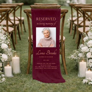 Mother Of The Bride Photo Reserved Linen Wedding Korte Tafelloper