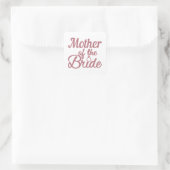 Mother Of The Bride Wedding Family Matching Vierkante Sticker (Tas)