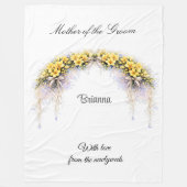 Mother of the Groom Freesia Wedding Party Gift Fleece Deken (Voorkant)