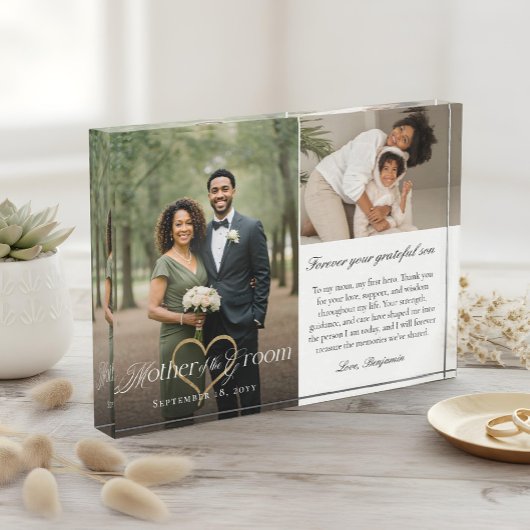 Mother of the Groom Heart Wedding Then & Now Photo Fotoblokken