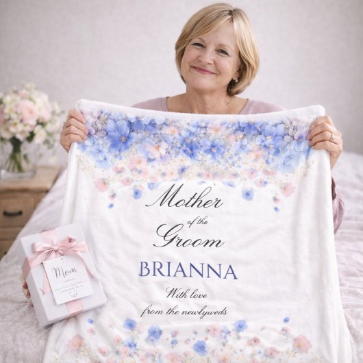 Mother of the Groom  Wildflowers Wedding Gift  Fleece Deken