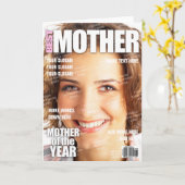 Mother Personalized Magazine Cover Kaart (Gele Bloem)