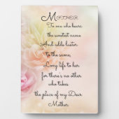 "MOTHER" Plaque Fotoplaat (voorkant)