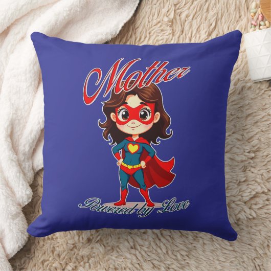 Mother Powered by Love – Supermom Art Kussen (Deken)