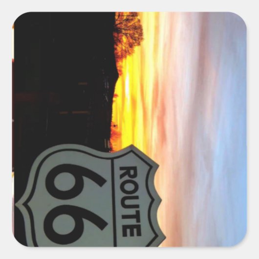 Mother Road Magie Vierkante Sticker (Voorkant)
