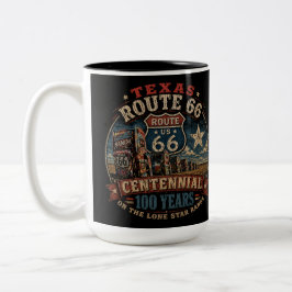 Mother Road Texas Coffee Nostalgie Tweekleurige Koffiemok