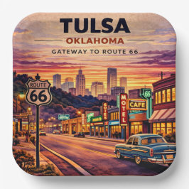Mother Road Tulsa Dinner Party Decoratie Papieren Bordje