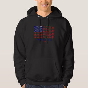 MOTHER RUCKER Patriottische Vlag van de VS Raglan- Hoodie