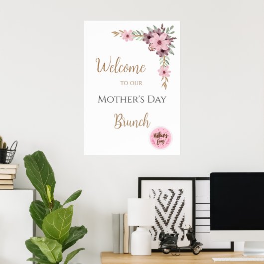 Mother´s Day Brunch Welcome Sing Poster (Thuiskantoor)