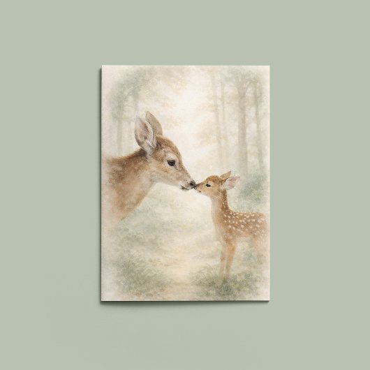 Mother’s Day Card – Deer Kissing Noses Kaart