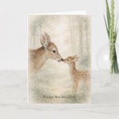 Mother’s Day Card – Deer Kissing Noses Kaart (Voorkant)