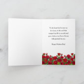 Mother’s Day Custom Photo Design With Red Roses Kaart (Binnen)