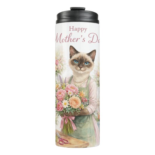 Mother’s Day Florist Cat  Thermosbeker (Voorkant)