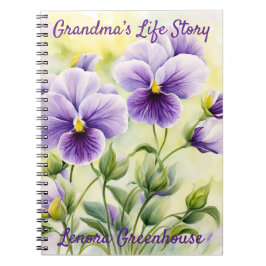 Mother’s Day Life Story, Woodland Violets, Violets Notitieboek
