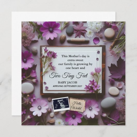 Mother’s Day Pregnancy Announcement for Grandma Aankondiging (Voorkant / Achterkant)