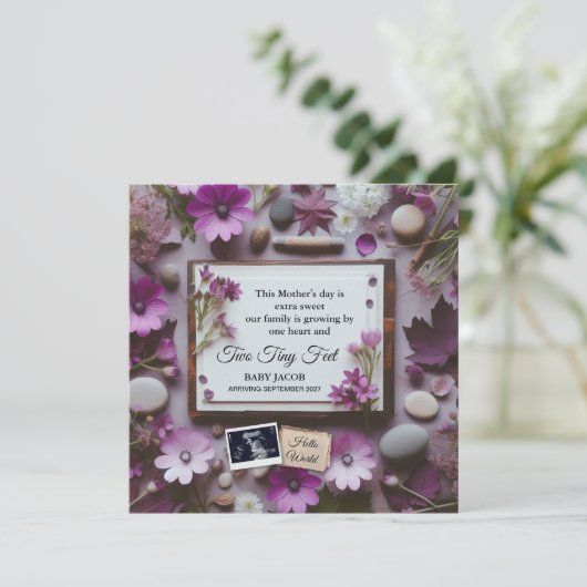 Mother’s Day Pregnancy Announcement for Grandma Aankondiging (Staand voorkant)