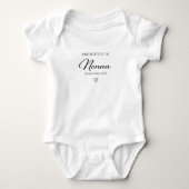 Mother’s Day Pregnancy Reveal Gift for Nonna Romper (Voorkant)