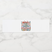 Mother’s Love Is A Garden Where Kindness Blooms Waterfles Etiket (Enkel label)