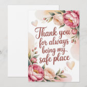 Mother’s Thank You Card Bedankkaart (Voorkant / Achterkant)