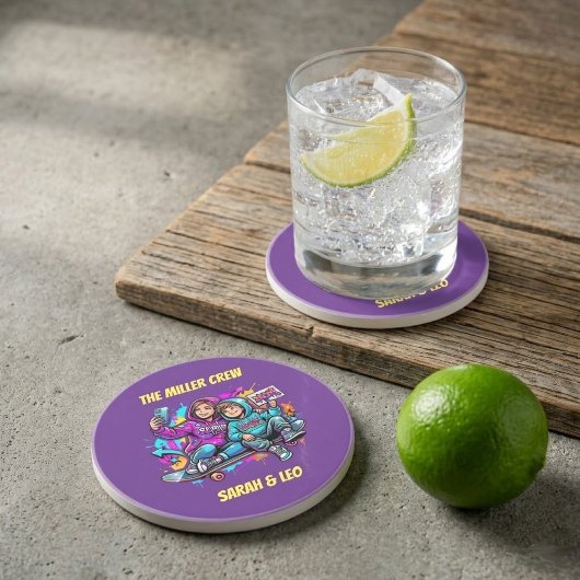 Mother & Son Graffiti Coaster Zandsteen Onderzetter