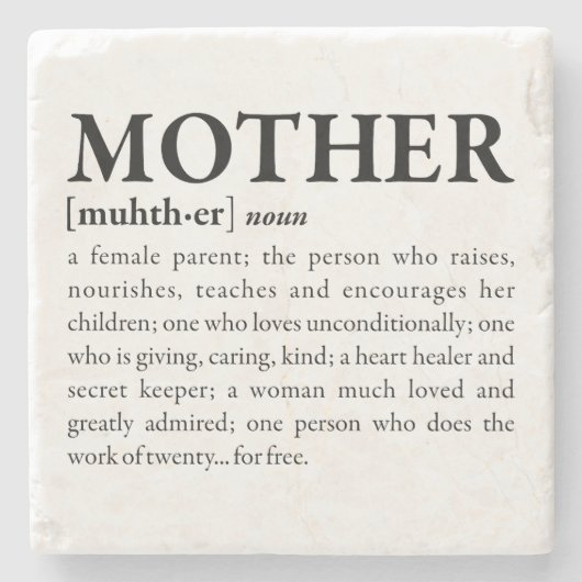 Mother Stenen Onderzetter (Voorkant)