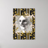 Mother - The Women in Mask / BW Canvas Afdruk (Voorkant)