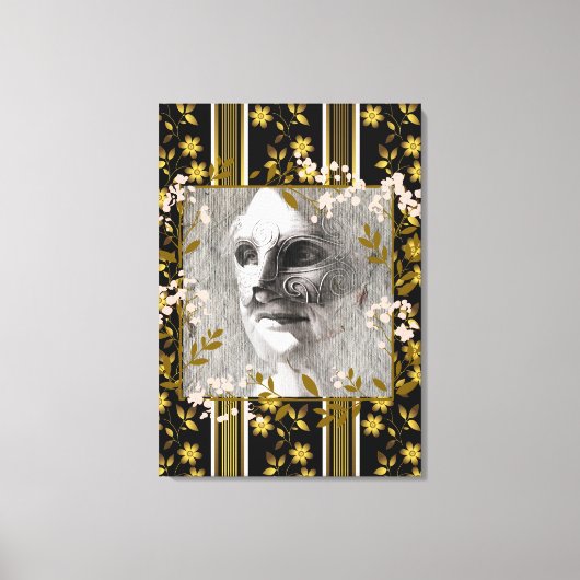 Mother - The Women in Mask / BW Canvas Afdruk (Voorkant)