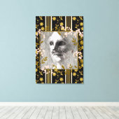 Mother - The Women in Mask / BW Canvas Afdruk (Insitu (Houten vloer))