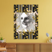 Mother - The Women in Mask / BW Canvas Afdruk (Insitu (Woonkamer))