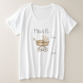 Mother-to-Be Boho Baby shower Plus Maat T-shirt