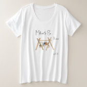 Mother-to-Be Boho Baby shower Plus Maat T-shirt (Design voorkant)