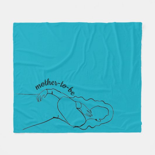 Mother-to-be Fleece Deken (Voorkant (Horizontaal))