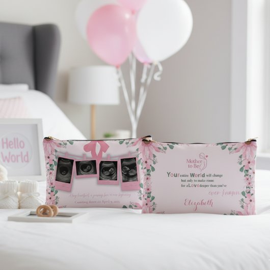 Mother To Be Floral Boho Modern Typography Etui