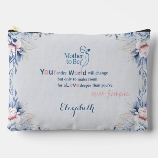 Mother to Be Floral Soft Pastel Etui (Voorkant)