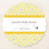 Mother-to-Bee Baby Shower  Kartonnen Onderzetters (Voorkant)