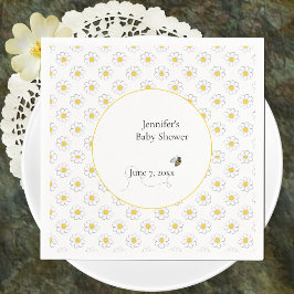Mother-to-Bee Baby Shower White Servet