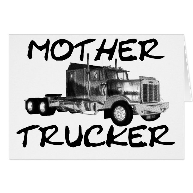 MOTHER TRUCKER - ZWART EN WITTE (Voorkant Horizontaal)