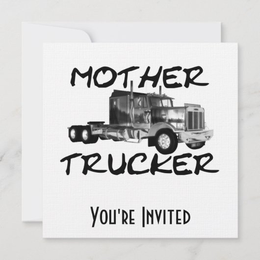 MOTHER TRUCKER - ZWART EN WITTE KAART (Voorkant)